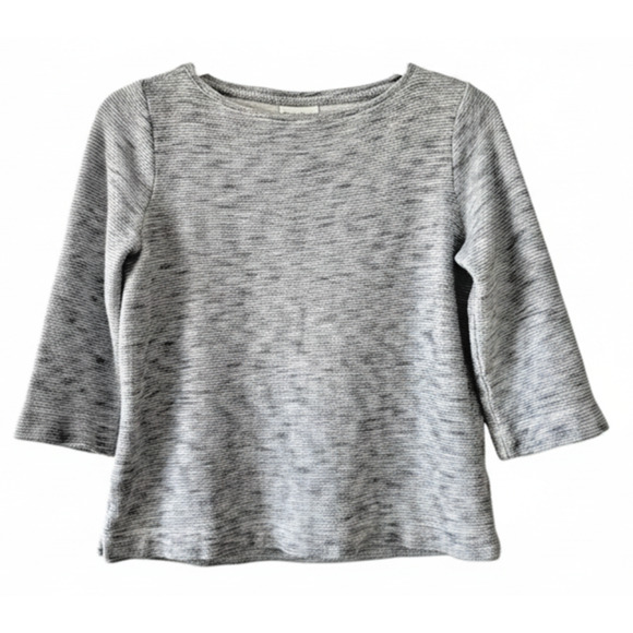 J. Jill Sweaters - Womens 3/4 Sleeve Cotton Blue White Space Dyed Pullover SM J. Jill Pure Jill